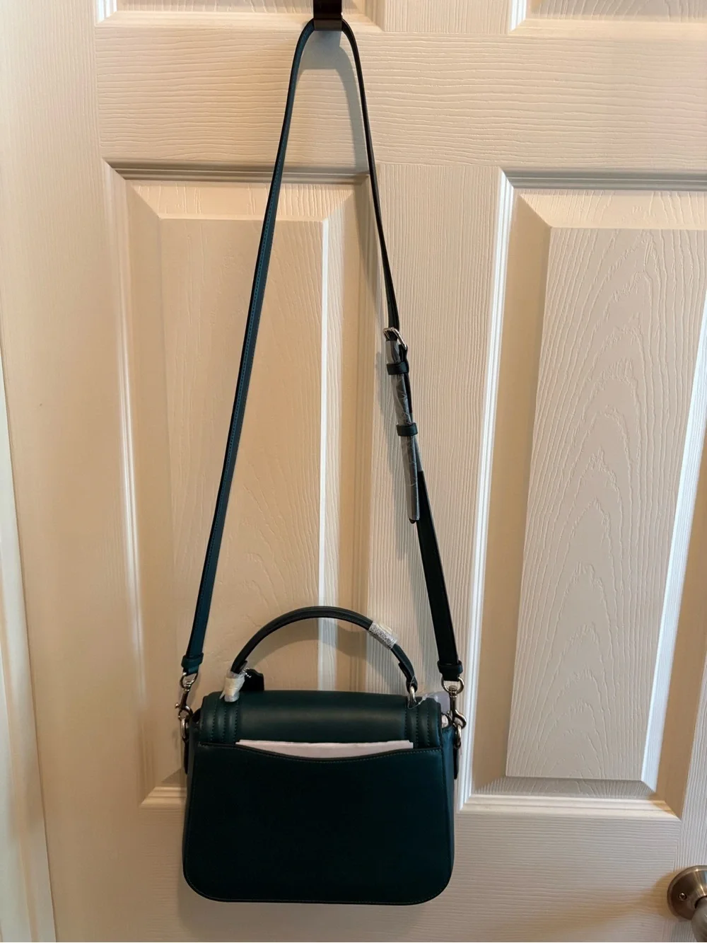 NWT Coach Green Leather Top Handle Crossbody Bag